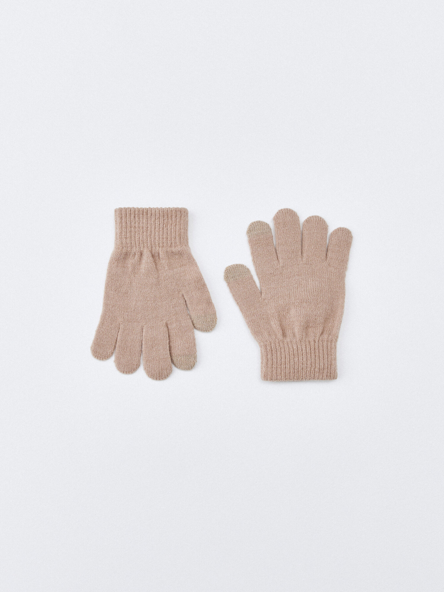 Перчатки Sela для девочек размер 9/12YEARS бежевый