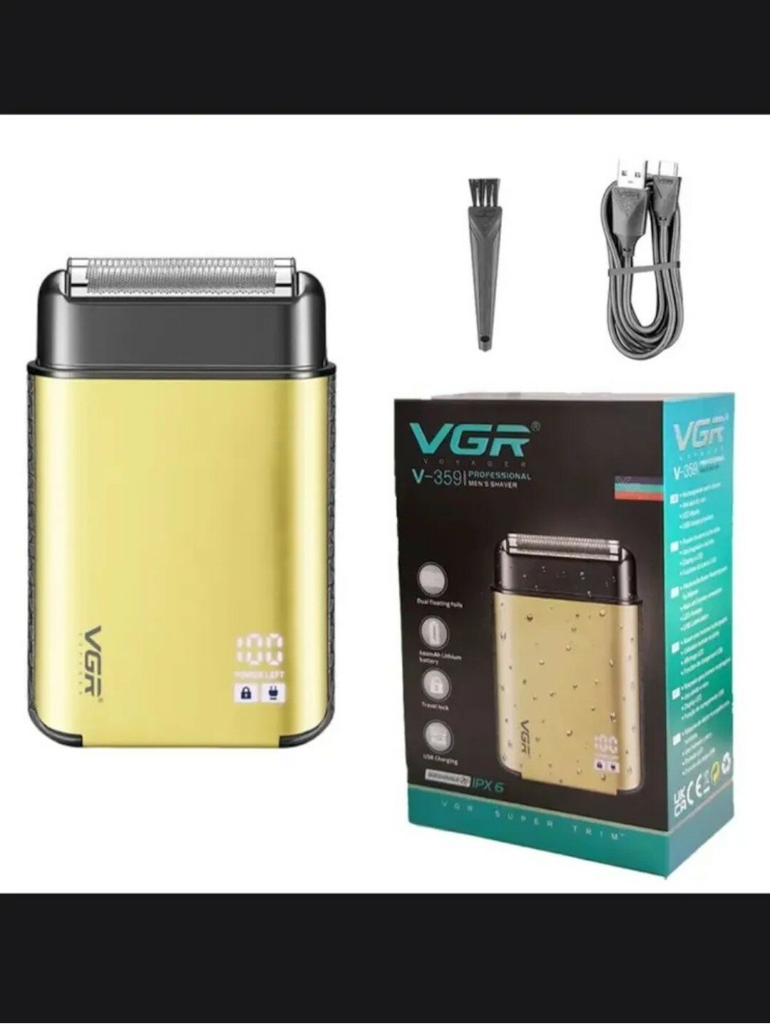 Профессиональный шейвер для бритья Электробритва Professional VGR V-359 Braun — фото 1