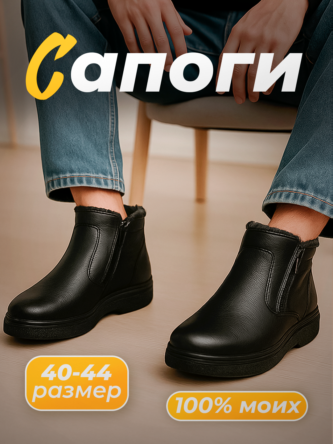 Вкладыши в сапоги, размер 44, 01 черный