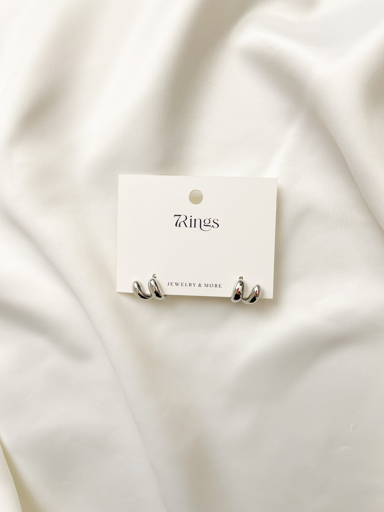 Серьги двусторонние, Swarovski Zirconia, размер 7 мм, FJ1129ETU золотистый/серебристый — фото 1