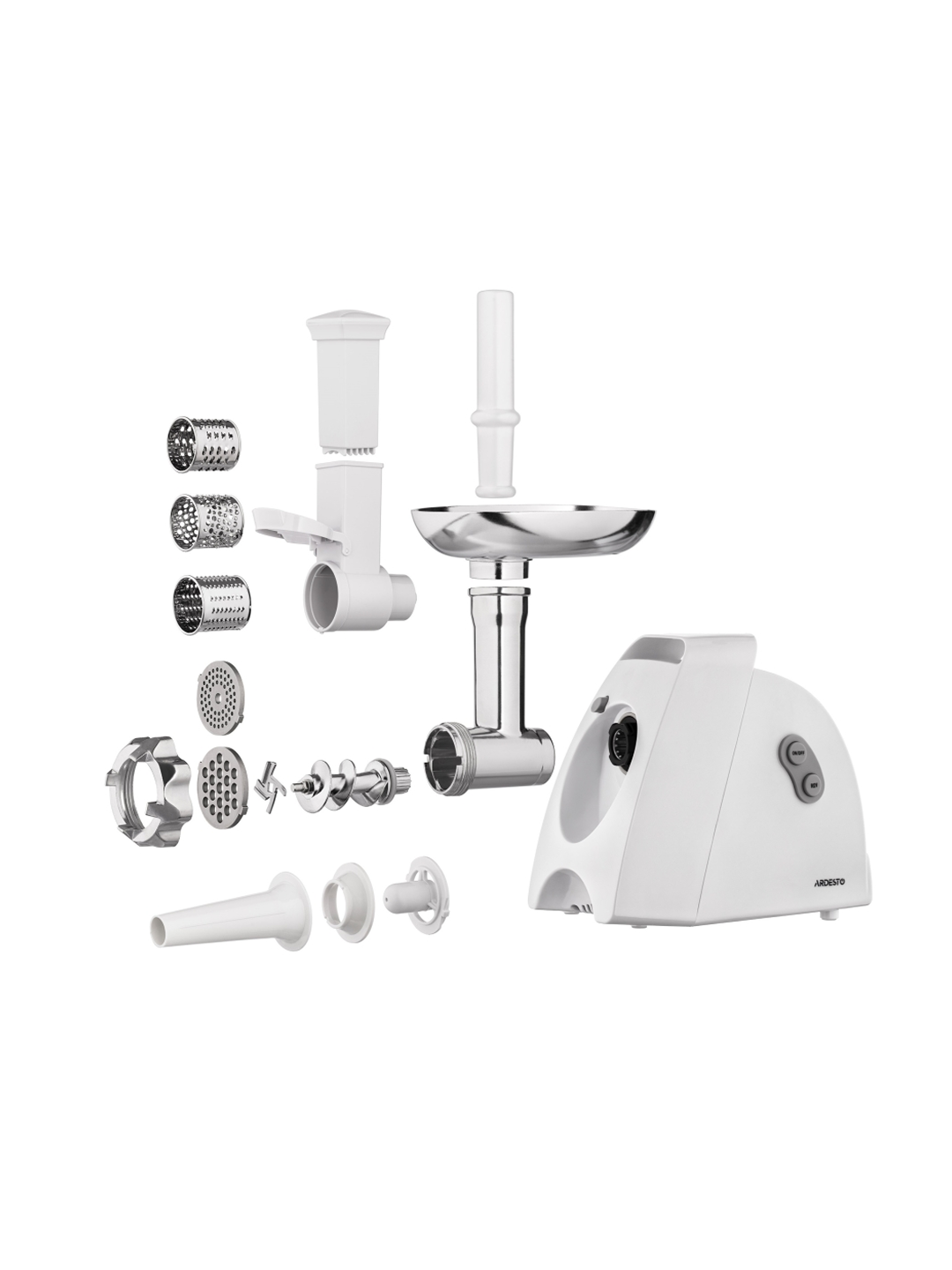 Мясорубка ARDESTO MGK-1900 мощность 1900 Вт, реверс, Защита от перегрузки, дисков 3, Производительность 1.8 кг/мин — фото 1