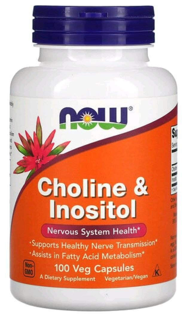 NOW Холин Инозитол 500 мг Капсулы №100 – поддержка здоровья и энергии