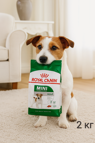 Изображение товара Корм Royal Canin "Mini Adult", для собак мелких пород, для взрослых, сухой, с птицей, 2 кг