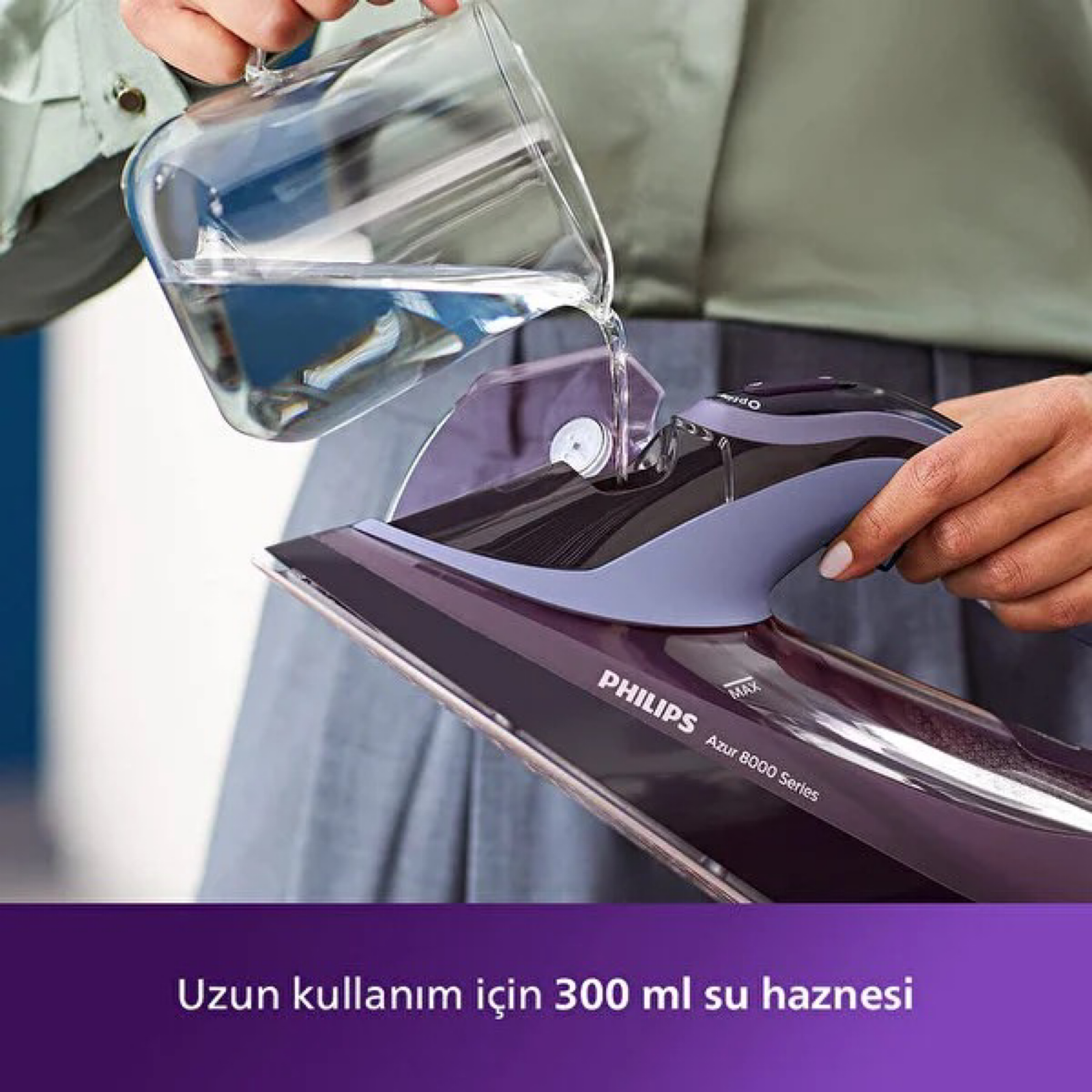 Паровой утюг Philips Optimal Temp DST8021, металлокерамическая подошва — фото 1