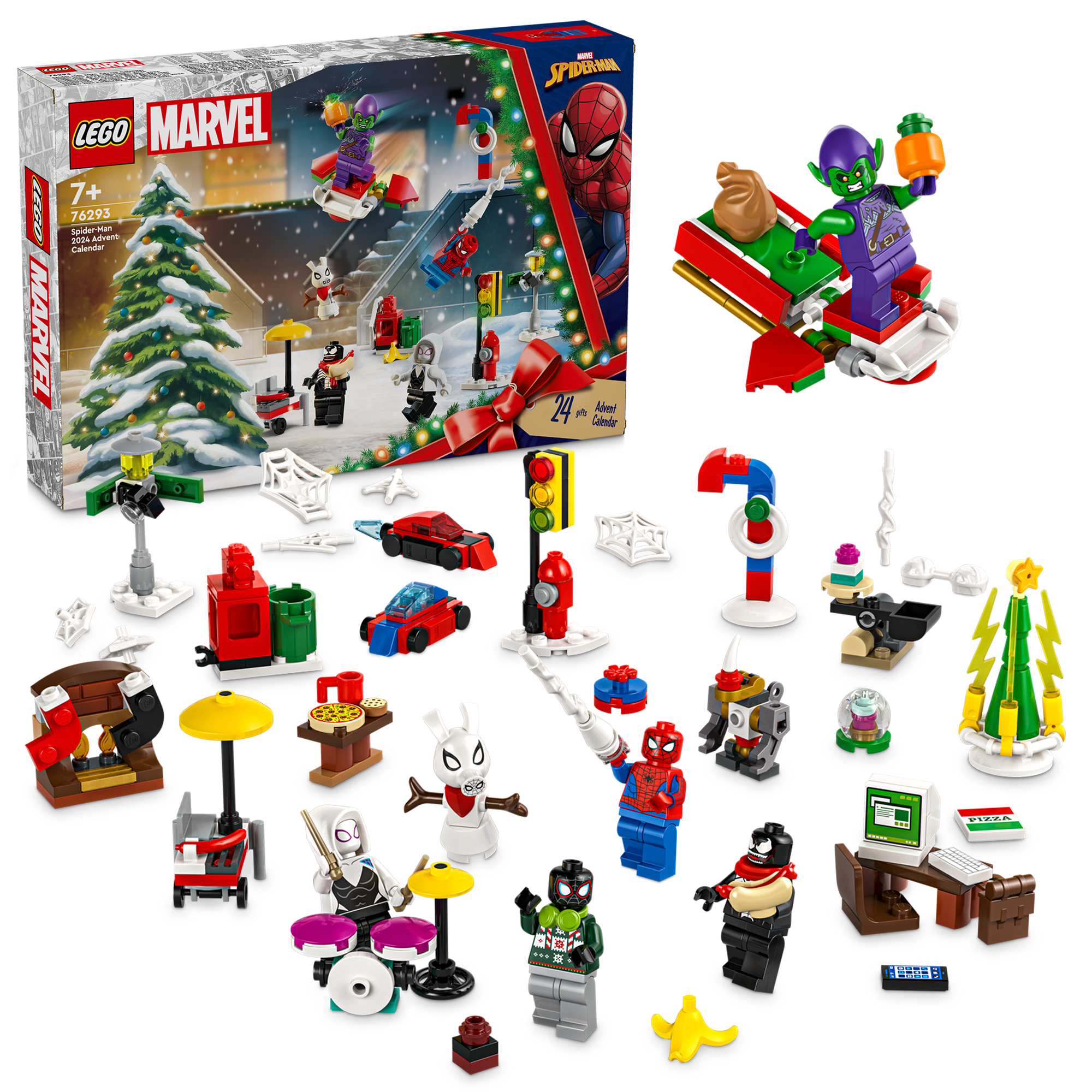 76293 LEGO Super Heroes Marvel новогодний календарь Человек-паук 7+