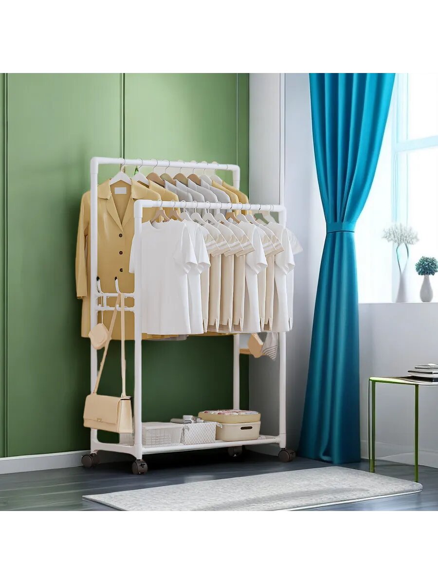 Вешалка для одежды с двойной штангой