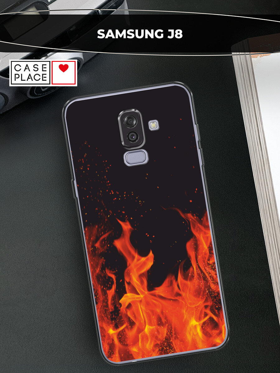 Чехол на Samsung Galaxy J8 / Самсунг Галакси Джей 8 с принтом Все в огне