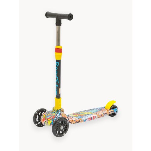 Самокат детский 3-колесный складной со светящимися колесами для девочки мальчика от 2-х лет