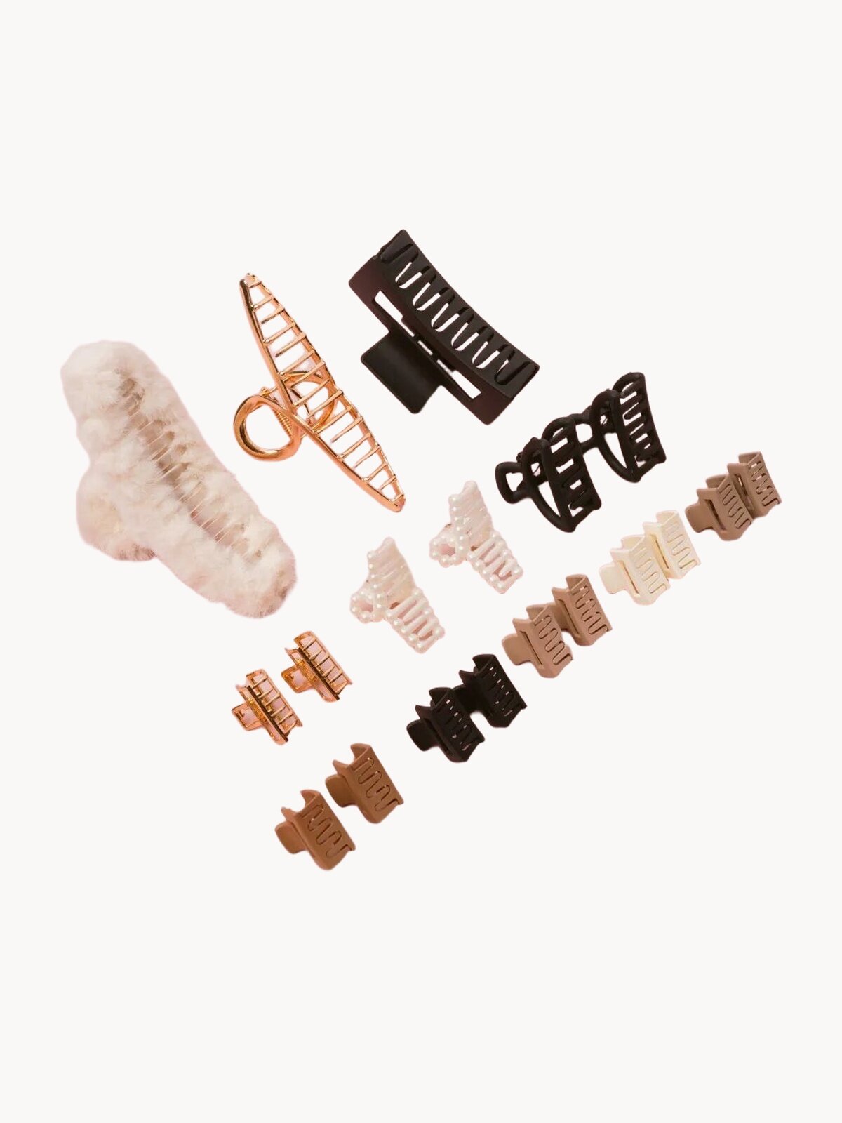 Крабик для волос большой и маленький набор крабиков большой и маленький 19 шт