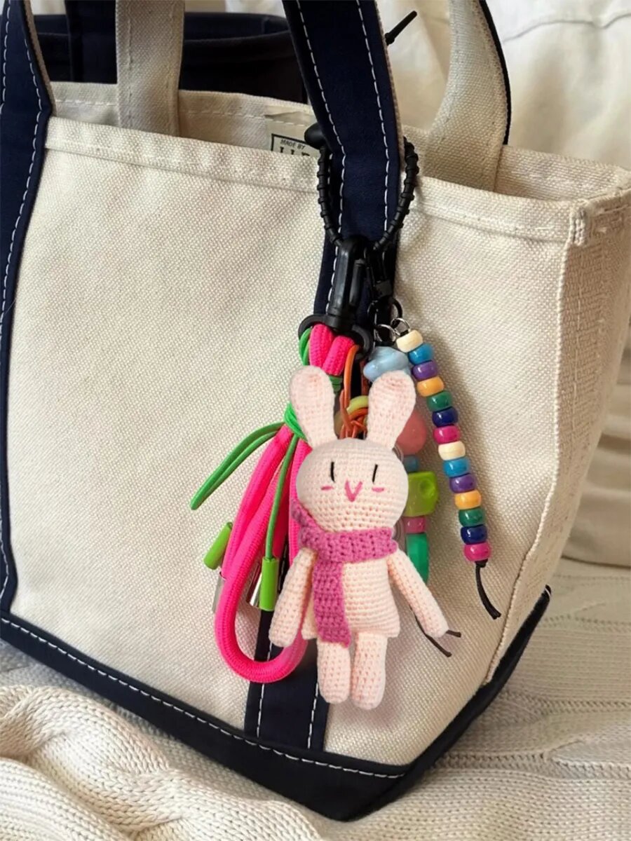 Набор для вязания BabyTec "Зайчик", техника кроше, бело-розовый, для всех возрастов — фото 1