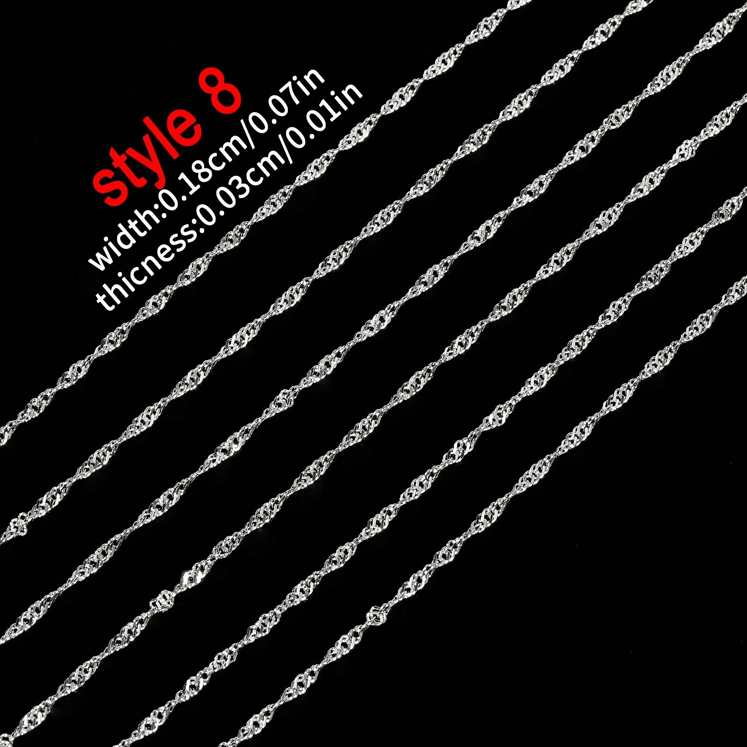 Цепочка из нержавеющей стали с бусинами nociuciu, style 8