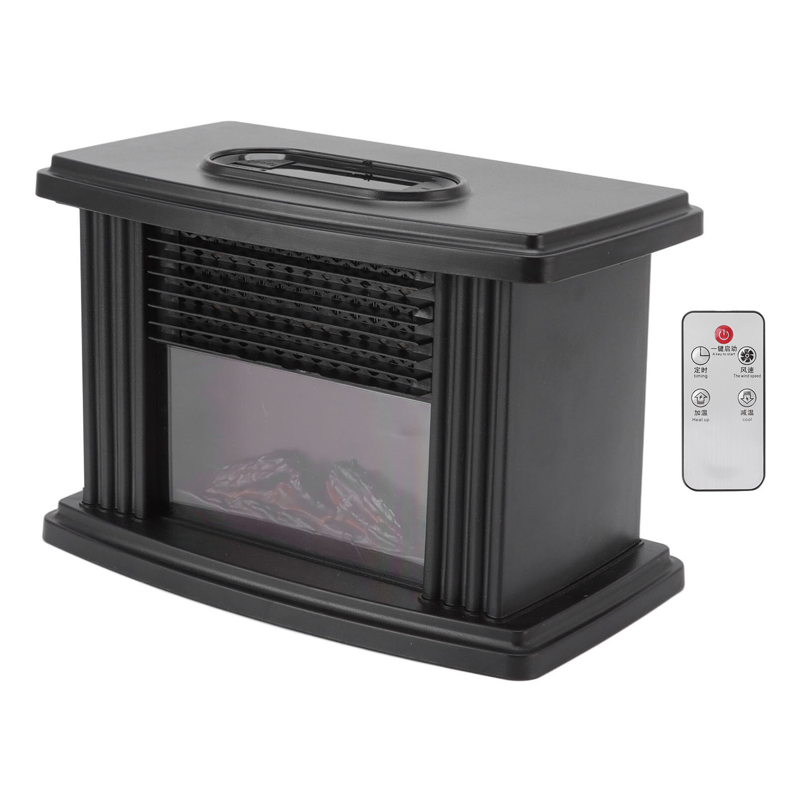 Электрорадиаторы Electric Fireplace Heater 1000W Portable Fast Uniform Tabletop Stove with Remote Control