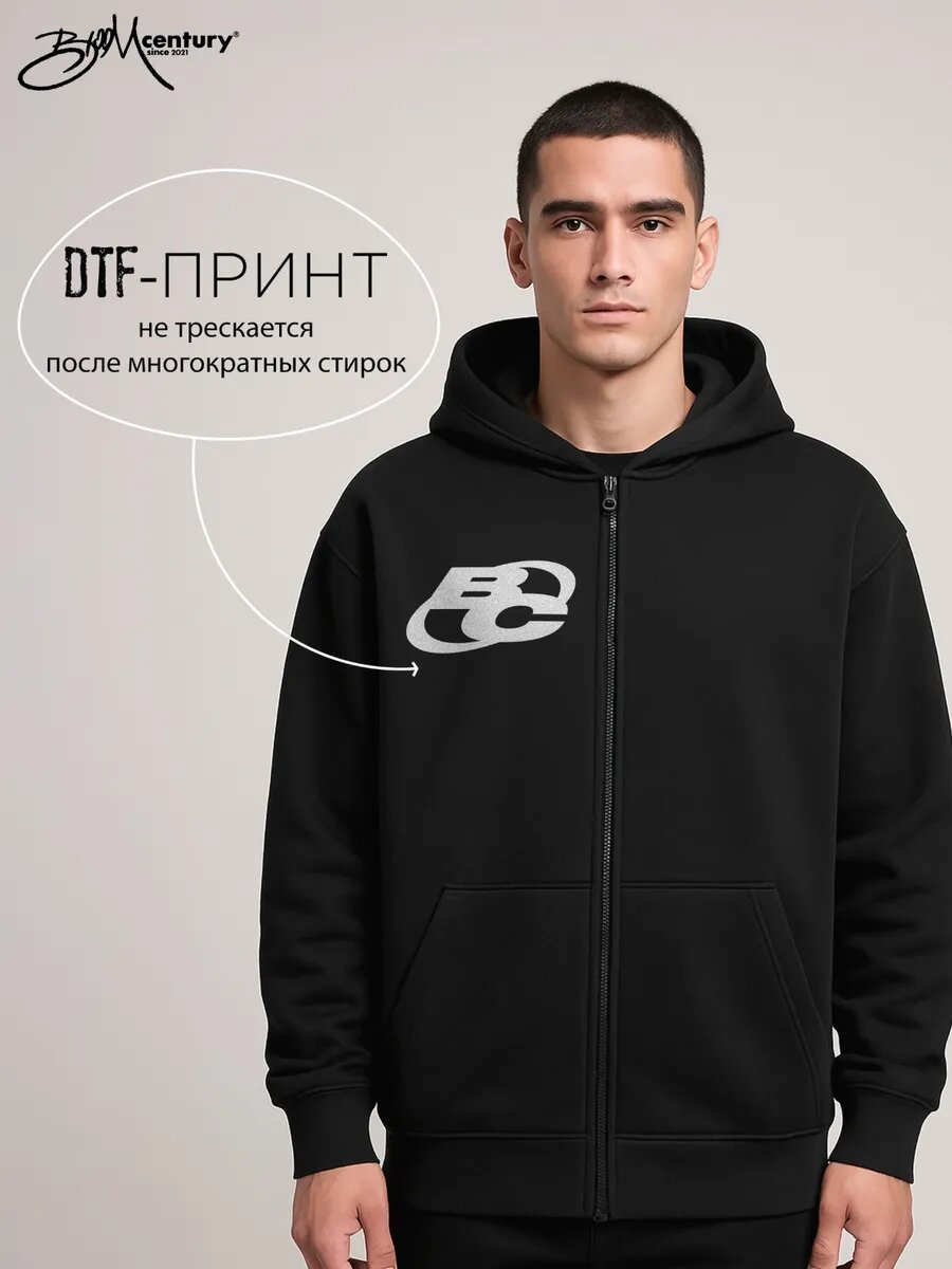 Худи Bloom Century, размер M, , черный — фото 1