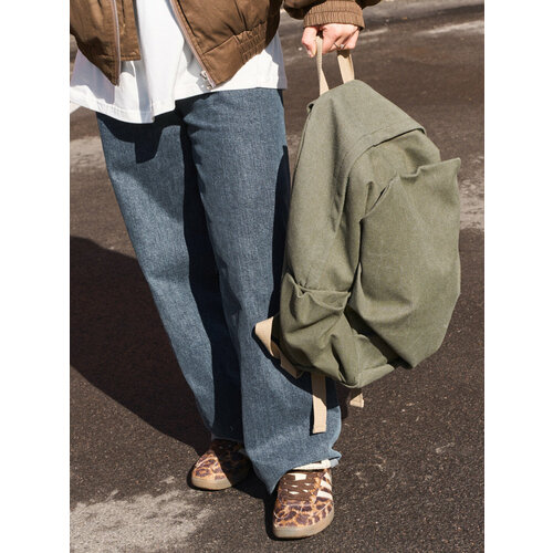 Городской рюкзак YUNG тканевый, зеленый унисекс, для ноутбука до 16 дюймов, 20 л