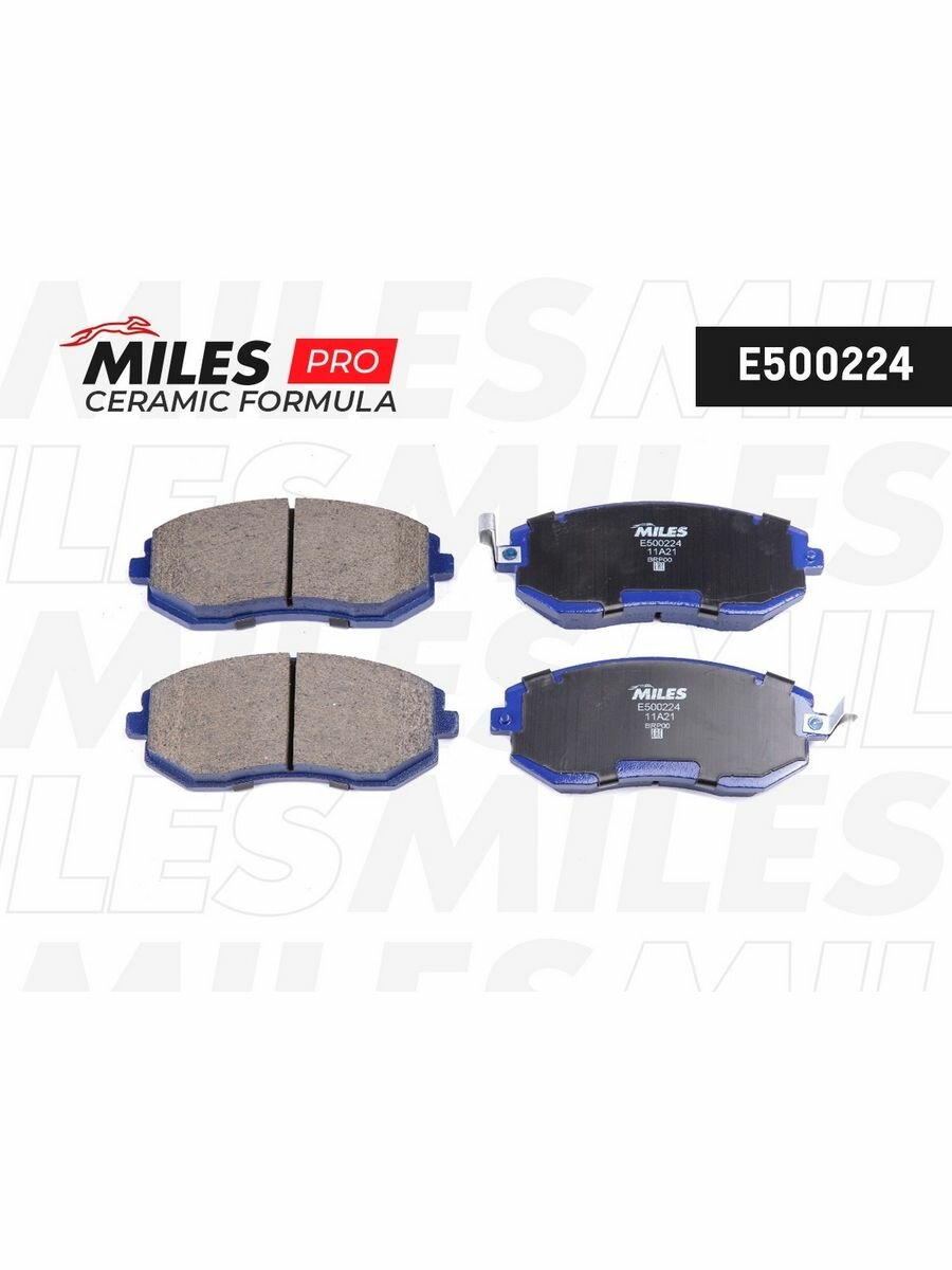 Колодки тормозные дисковые передние MILES E500224 для SUBARU Forester, Impreza, Legacy