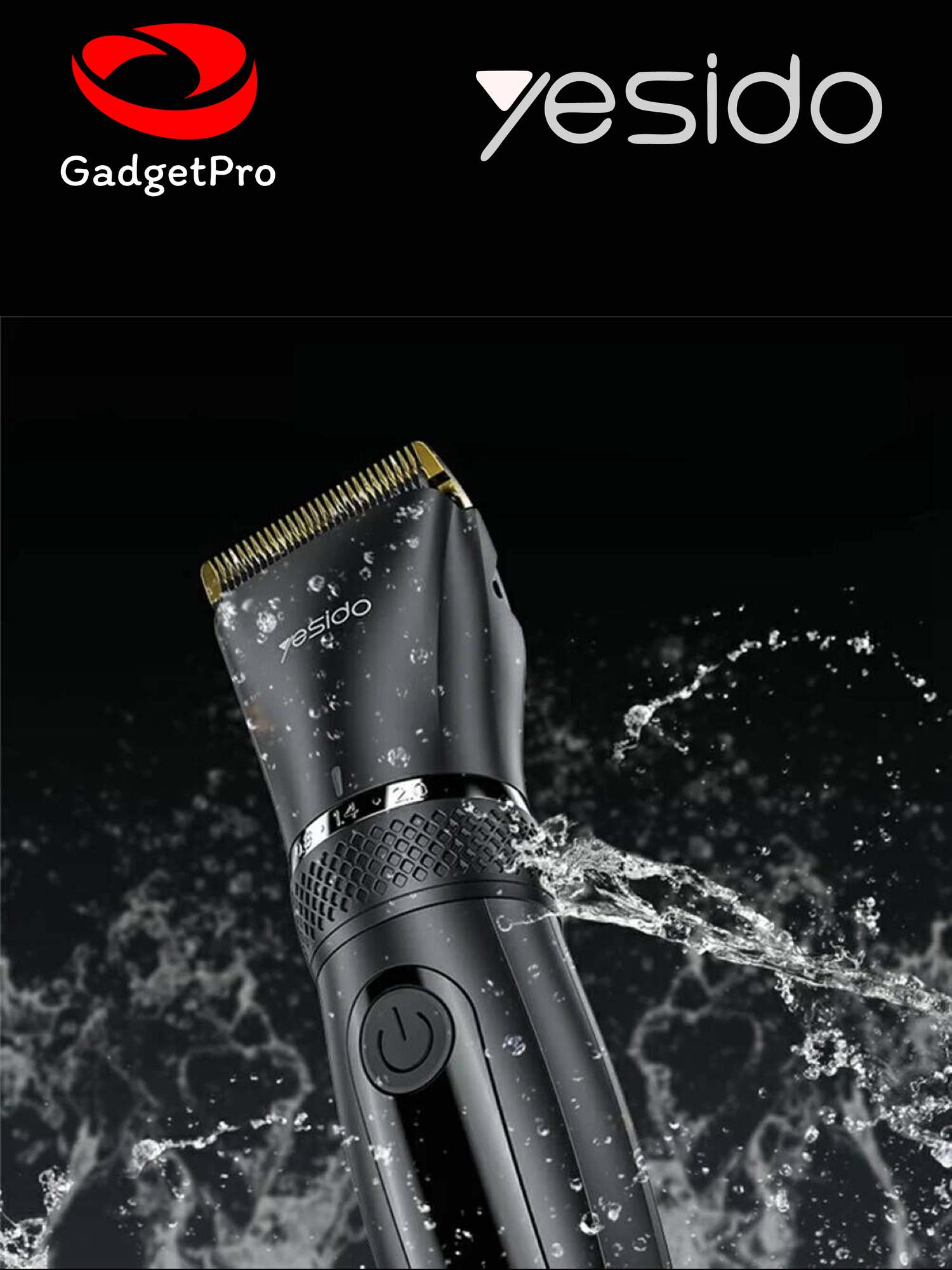 Машинка для стрижки Yesido MG06, беспроводная, IPX5, 1200 мАч, 5 уровней длины, USB, водонепроницаемая