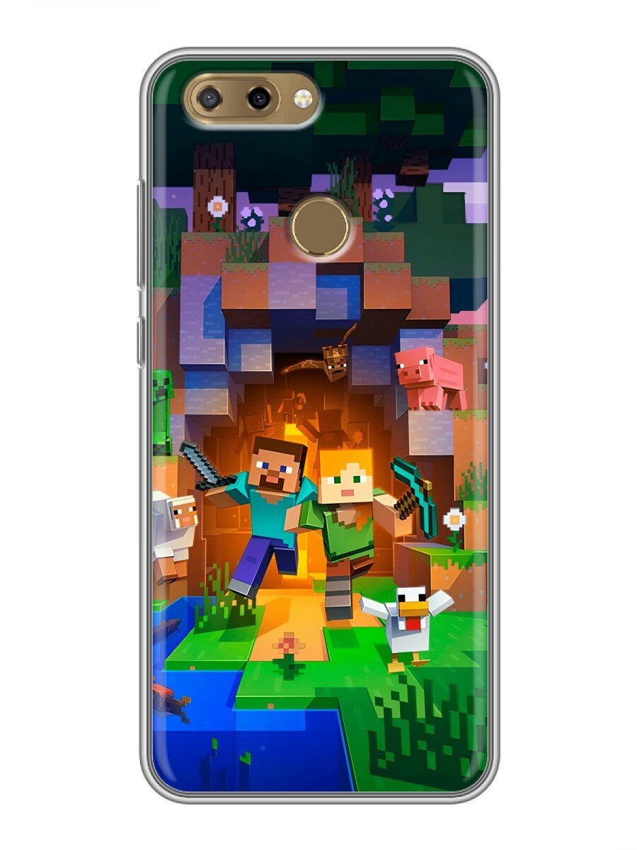 Чехол для ZTE Blade V9 Vita с принтом Minecraft Майнкрафт (ЗТЕ Блейд В9 Вита)