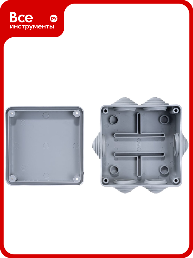 Распределительная коробка Экопласт JBS100 о п 100х100х55  6 выходов  IP55 44007 1