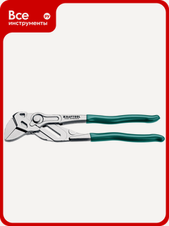 Изображение товара Переставные клещи-гаечный ключ Kraftool Vise-Wrench 22065 с прочным корпусом CrV и многопозиционным кнопочным фиксатором