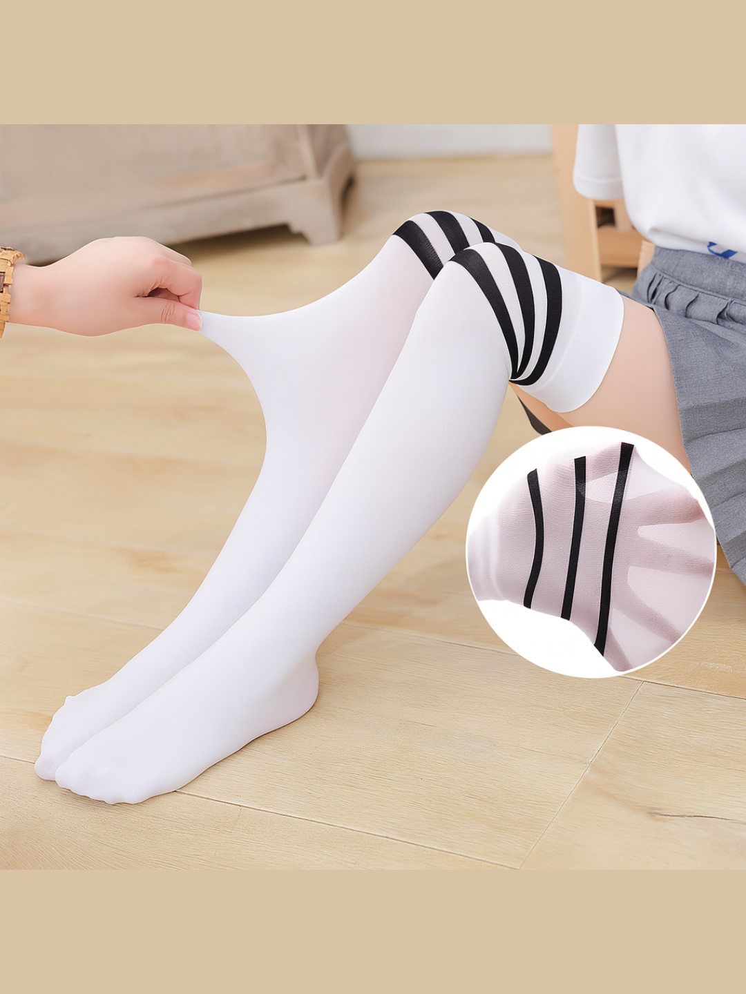 Гольфы размер 30-36, белый, — фото 1