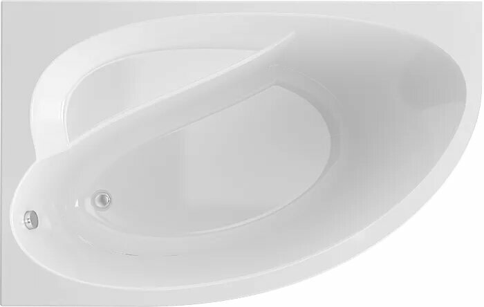 Акриловая ванна Timo Iva 1610 L 160x100 см угловая левая пристенная белая асимметричная с каркасом с сиденьем