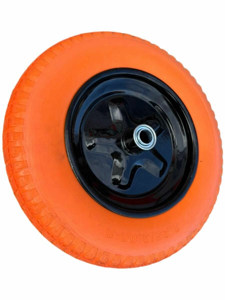 Колесо непрокалываемое 325-3.00/8 дюйма полиуретан диаметр 36 см ширина 7см втулка 20 мм