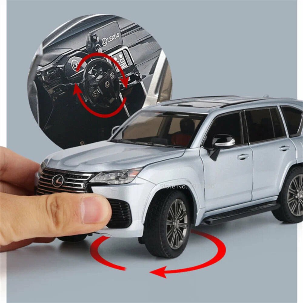 Модель "lexus lx600", 24 ручечный, металлический, масштаб 1:24, для детей от 3 лет