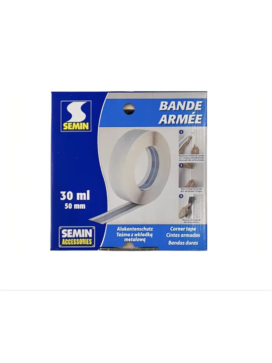 Лента армированная Семин Corner Tape  BANDE ARMEE   ширина 50мм  длина 30м