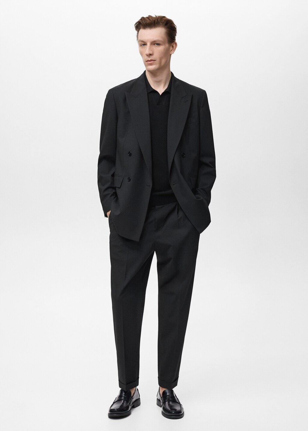 Пиджак MANGO BOSTON, размер 48 EU, черный