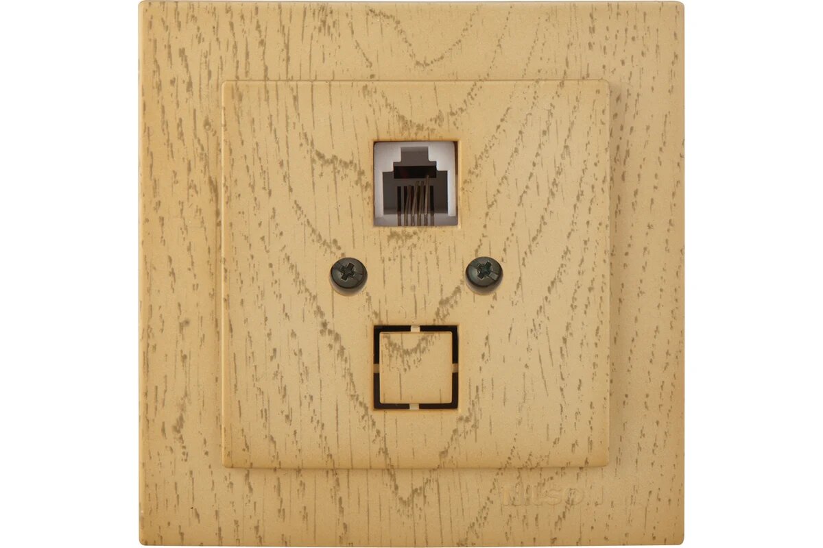 Розетка Nilson TF Touran  для телефона  1 разъем  RJ11  скрытый монтаж  без галогенов