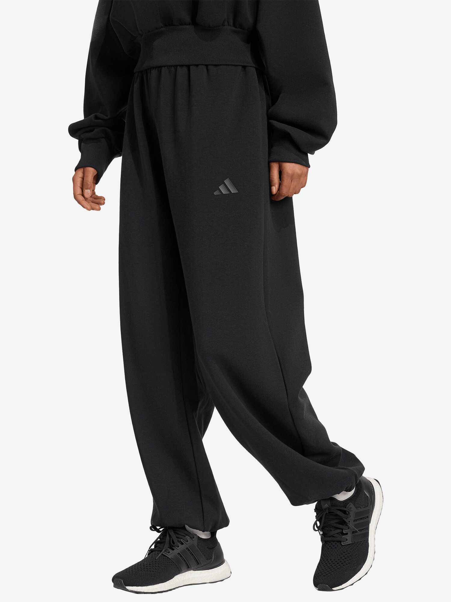 Брюки adidas, размер M, черный