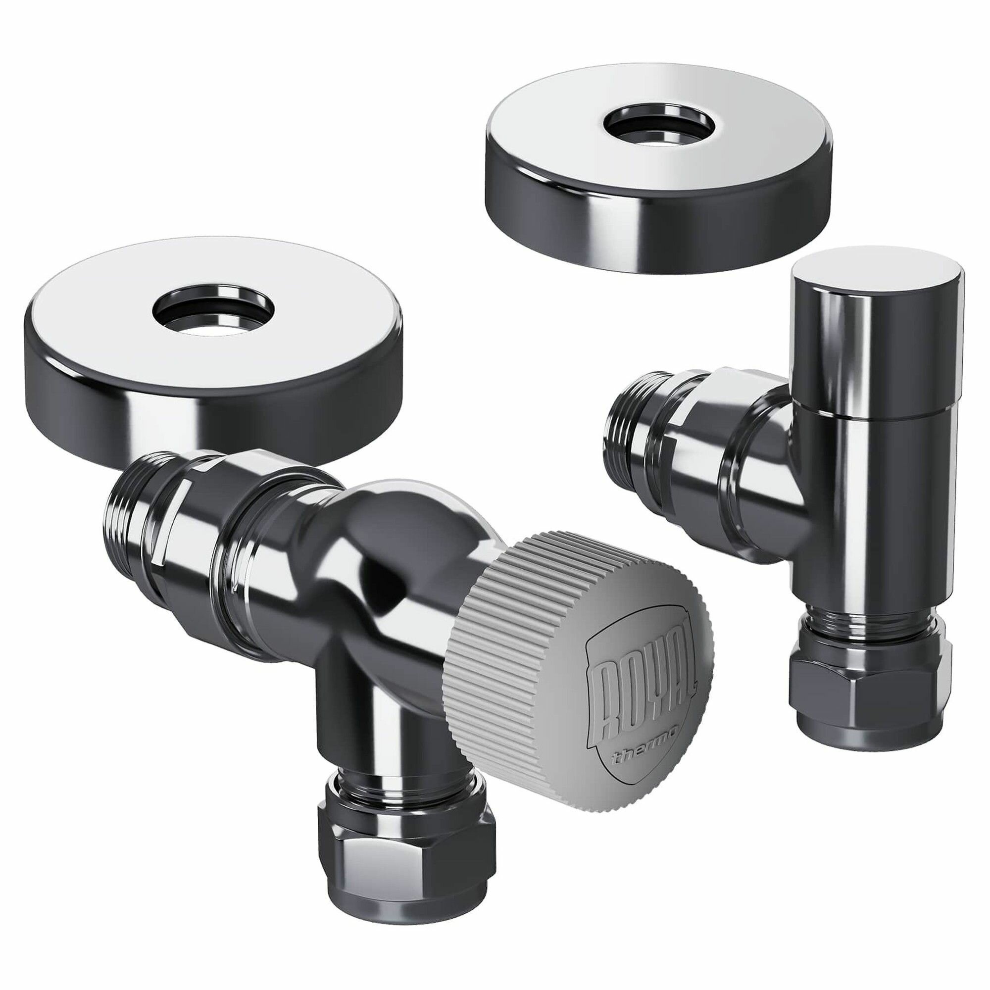 Набор термостатический осевой Royal Thermo Design Pro 15мм М30х1,5 (Хром) — фото 1