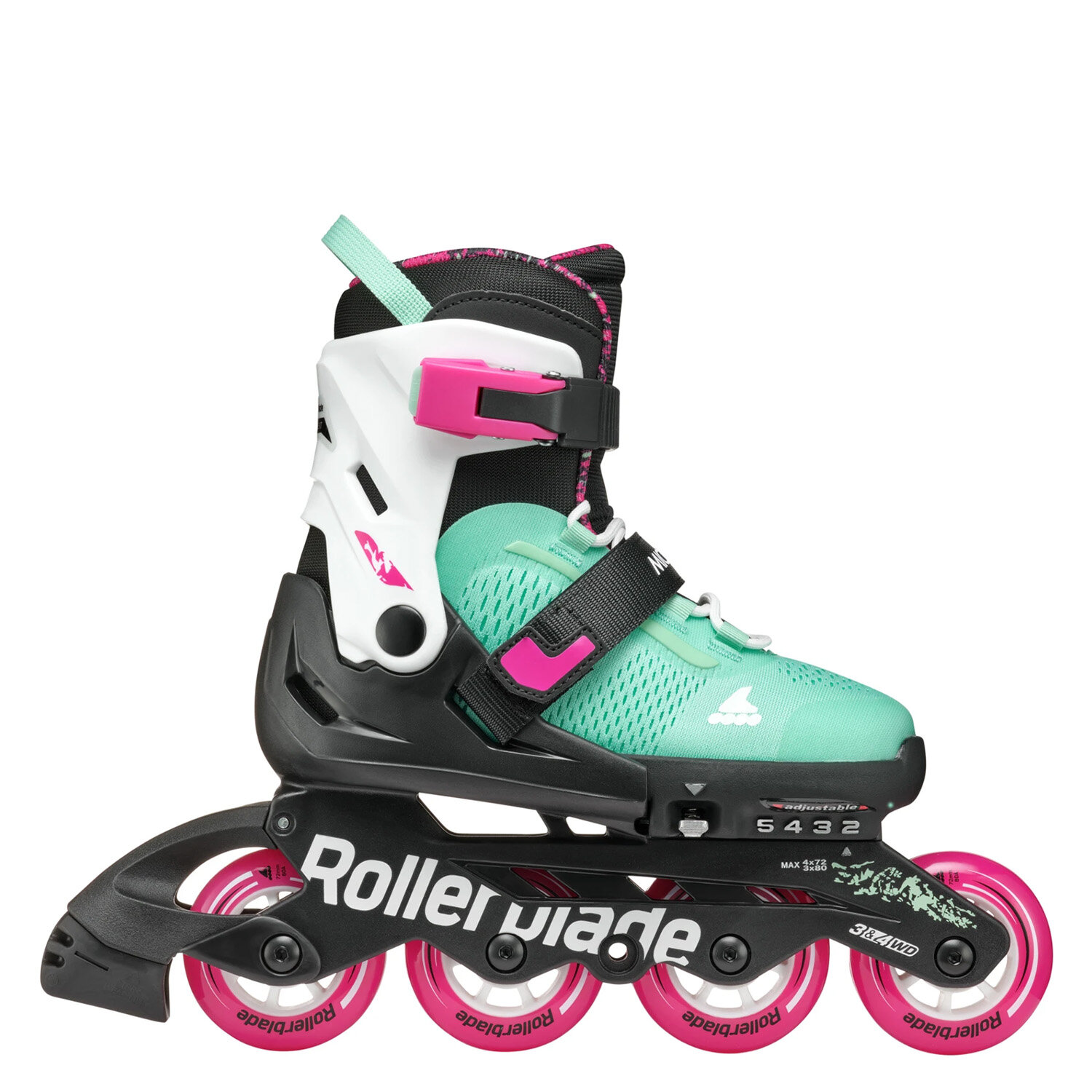 Картинки Роликовые коньки Rollerblade Microblade XT Black/Sea Green (EUR:33-36,5)