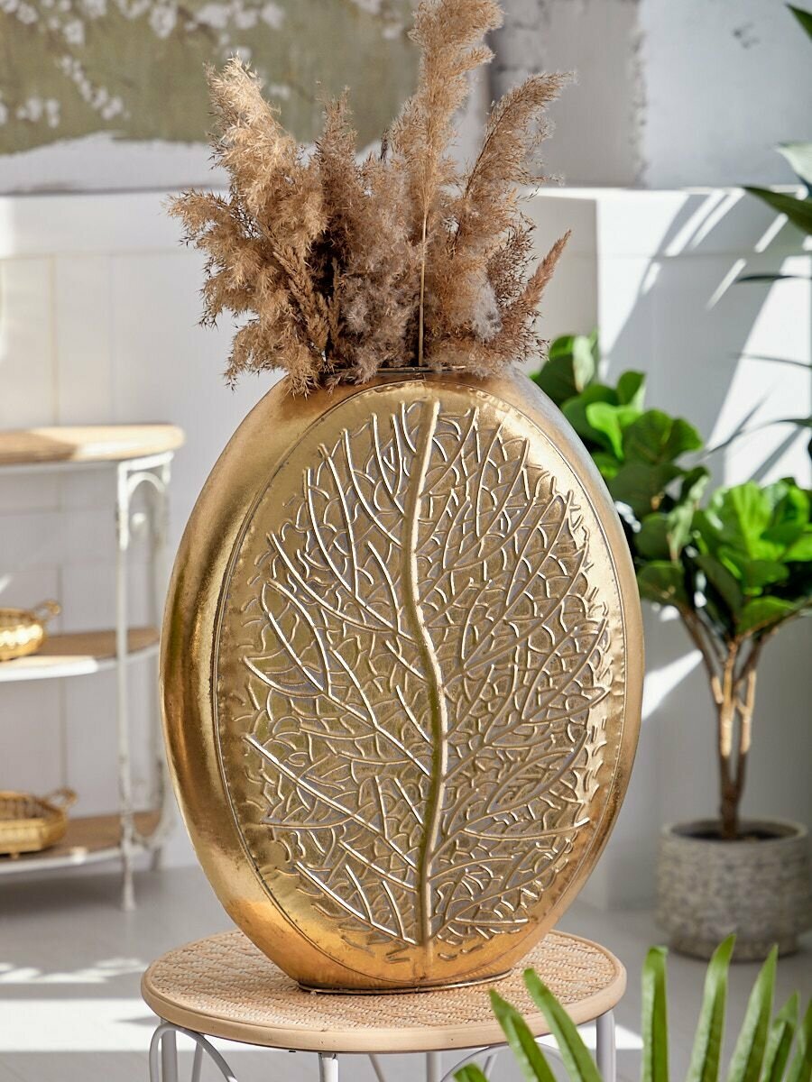 57-448 Ваза Флора 43х21х54см, для сухоцветов, с эффектом состаривания, Glasar