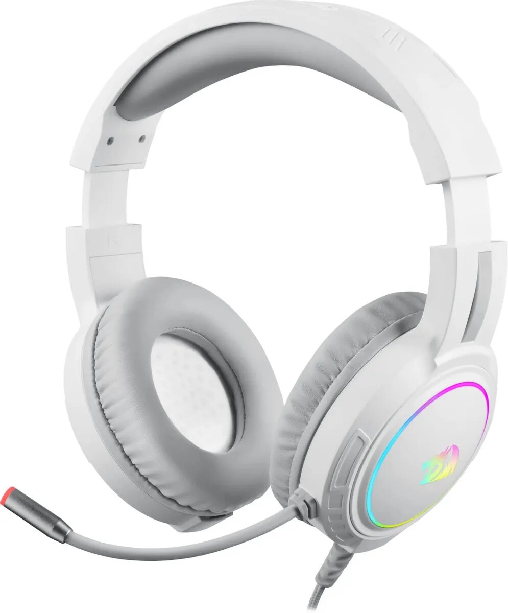 Наушники REDRAGON (70708) Mento RGB 3.5мм RGB подсветка белые