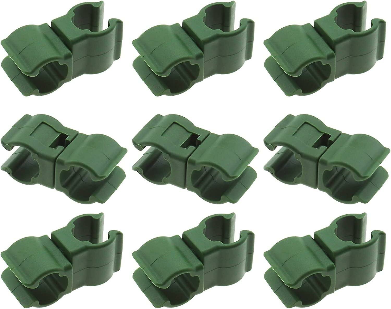 Соединительный элемент для шпалеры альпинистский ротанговый каркас зажим для крепления растений для садовой томатной клетки (11 мм) зеленый 50 шт.