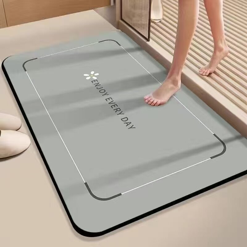 Фотографии Коврик для ванной Xiaomi, впитывающий нескользящий Быстросохнущий ковер для ванной с диатомом, для входной двери, dog, Белый