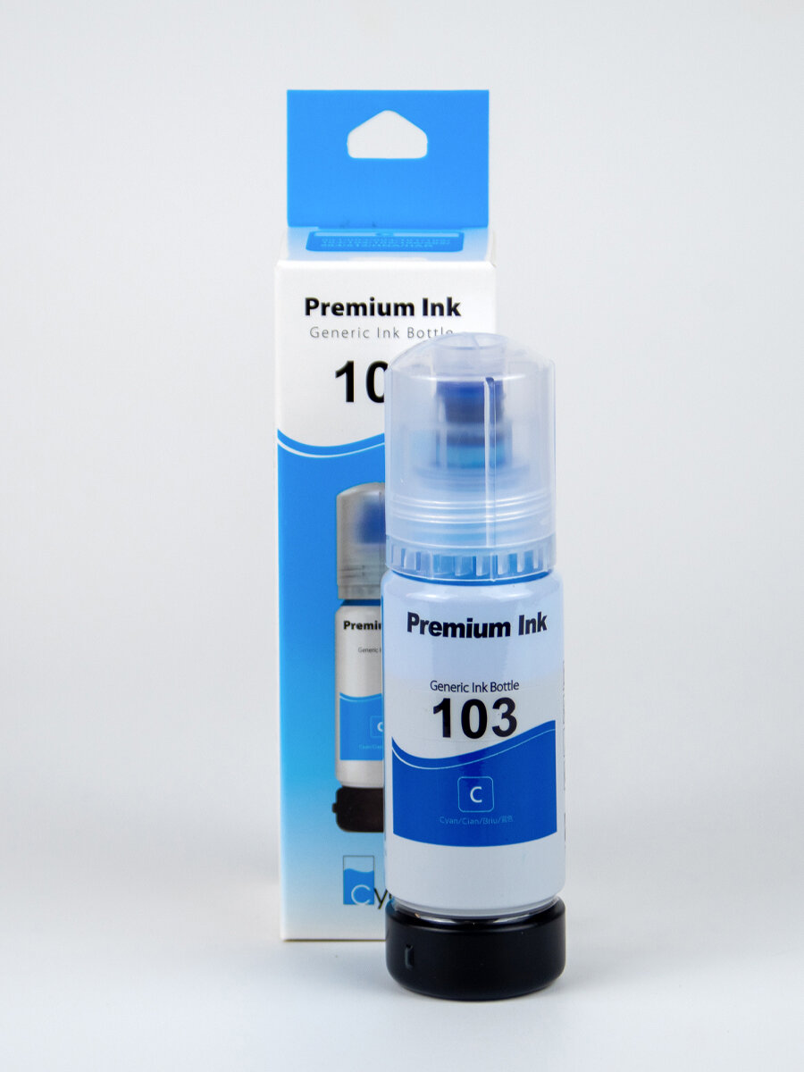 Водорастворимые Чернила Premium Ink 103, для принтеров Epson, 1200 стр, голубые