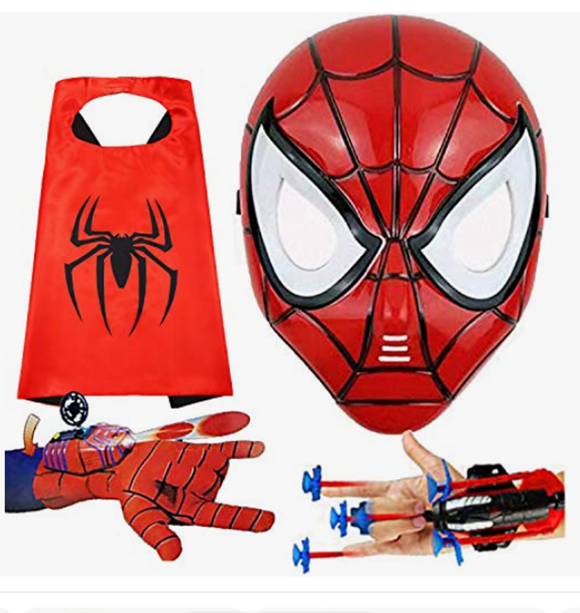 Маска супергероя комплект Человек паук, карнавальный костюм, пластик/текстиль, — фото 1