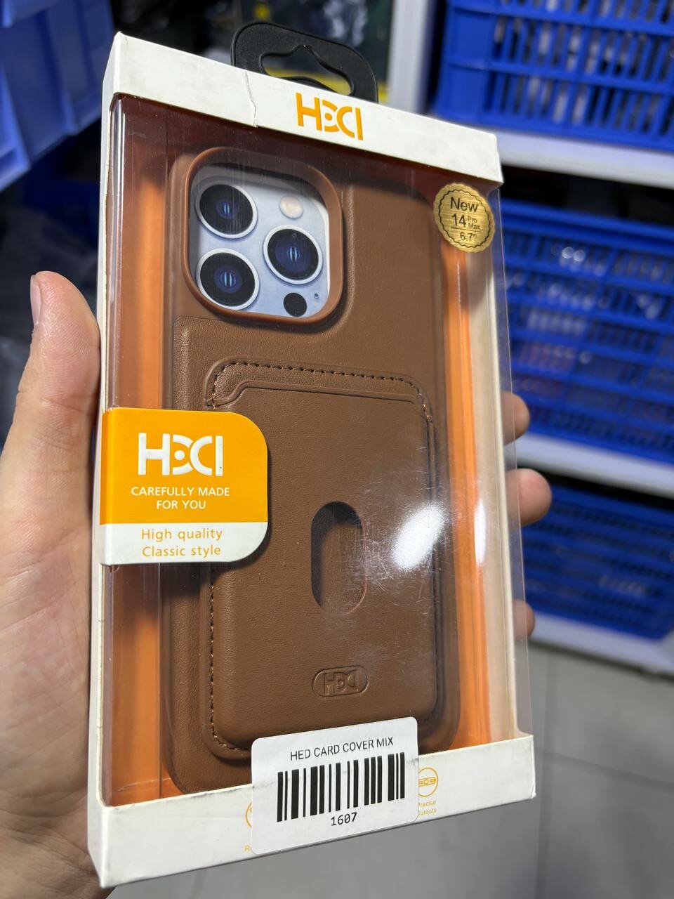 Задний чехол для iPhone 14 Pro Max с держателем для карт и подставкой (kickstand)
