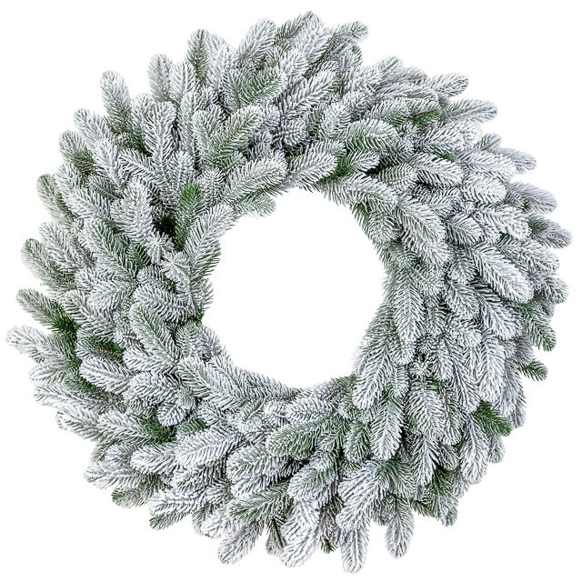 Венок Афродита заснеженный 50 см литая 100%