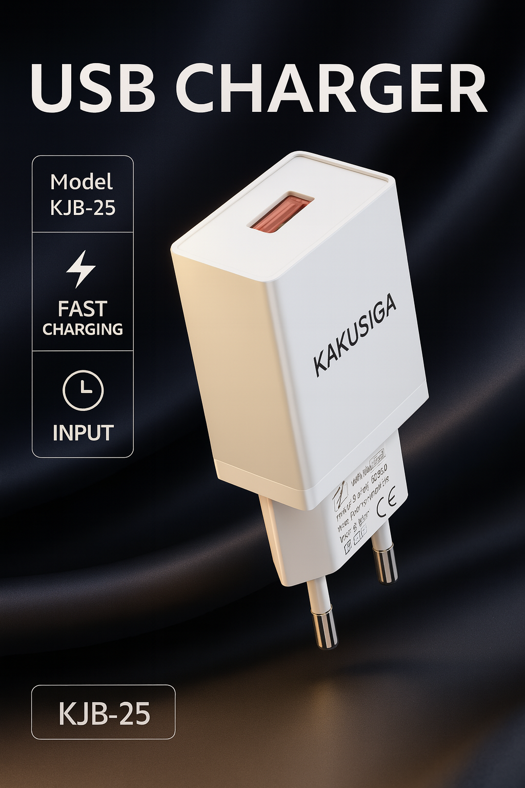 Сетевое зарядное устройство KAKUSIGA KSC-930 для смартфонов, быстрая зарядка Quick Charge 3.0, белый