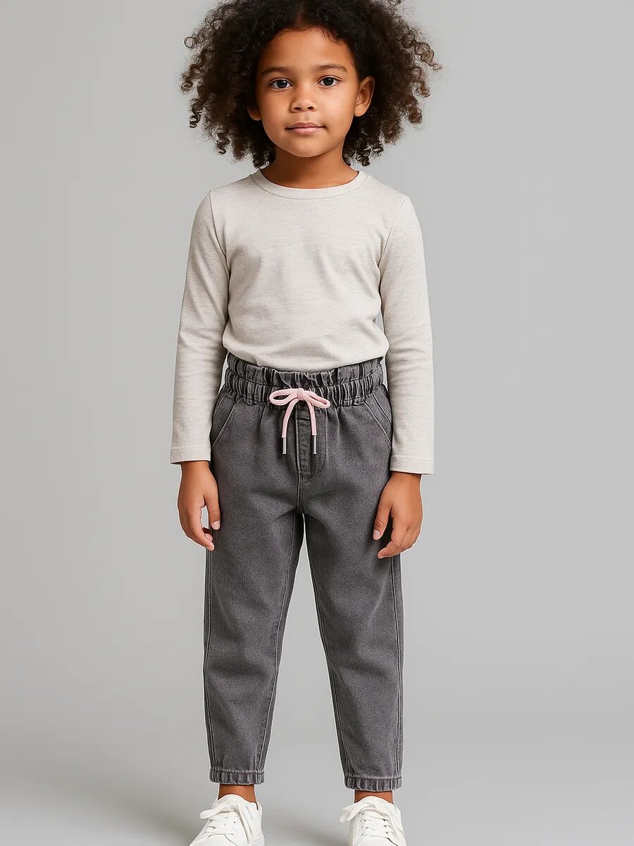 Джинсы Max&Jessi Осень-зима 2025 размер 6-7 серый