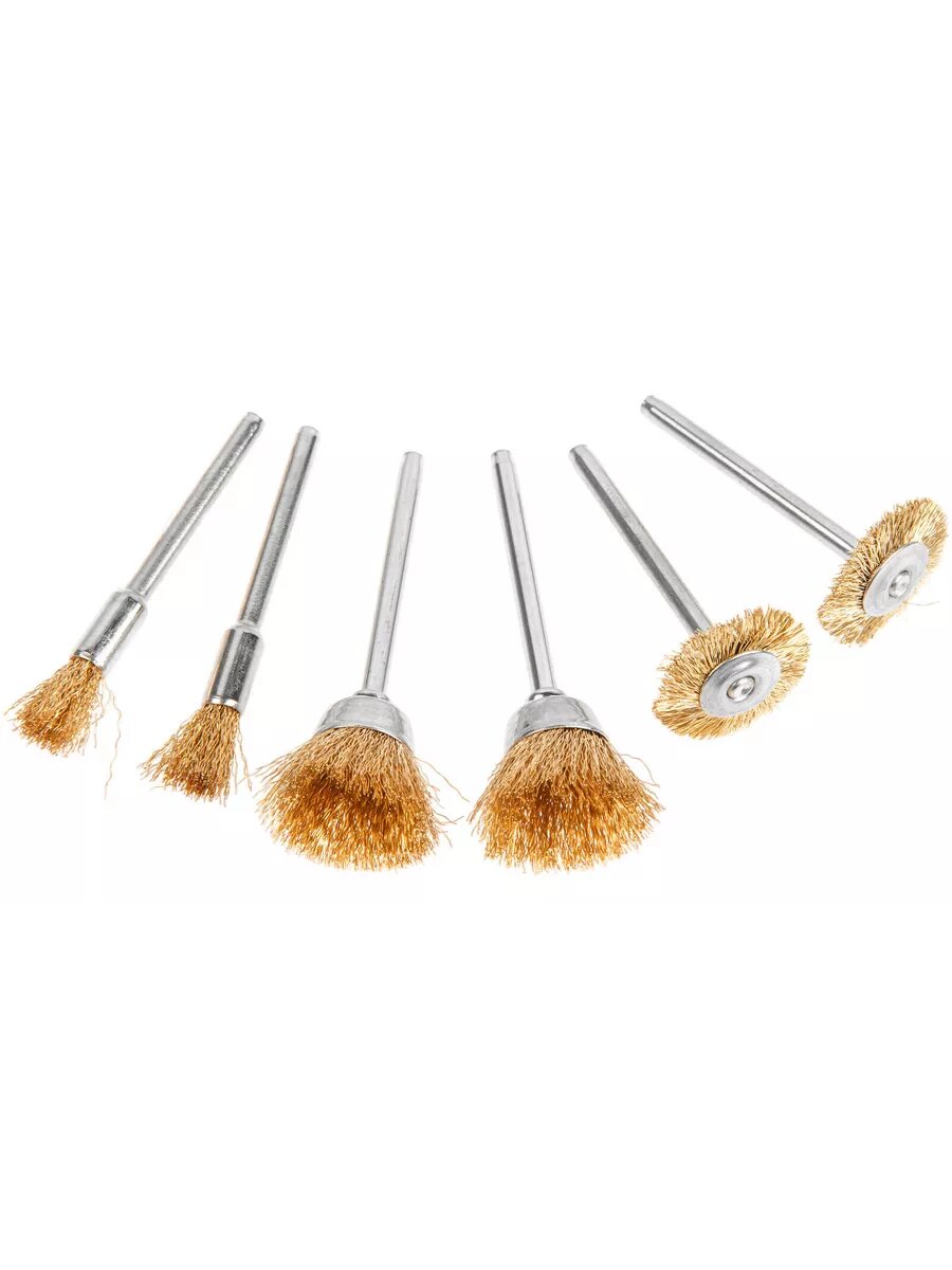 Набор щеток для гравера латунных 6 шт. WORTEX