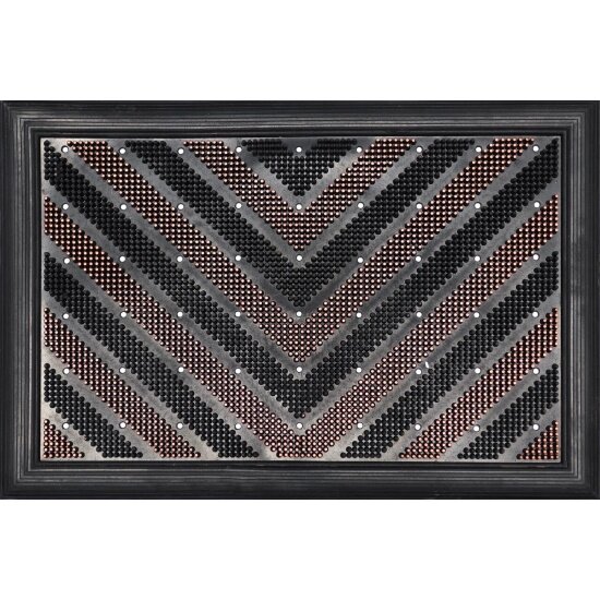 Коврик Blabar фактурный придверный 45x65см Сleaning Line Tiger резиновый черный