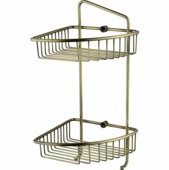 Полка KAISER KH-5071 двойная угловая для ванной латунь цвет бронза