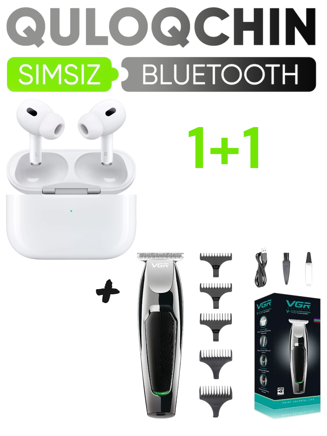 Беспроводные наушники Pods Pro, Pods Pro 2 Bluetooth 5.3 и VGR 030