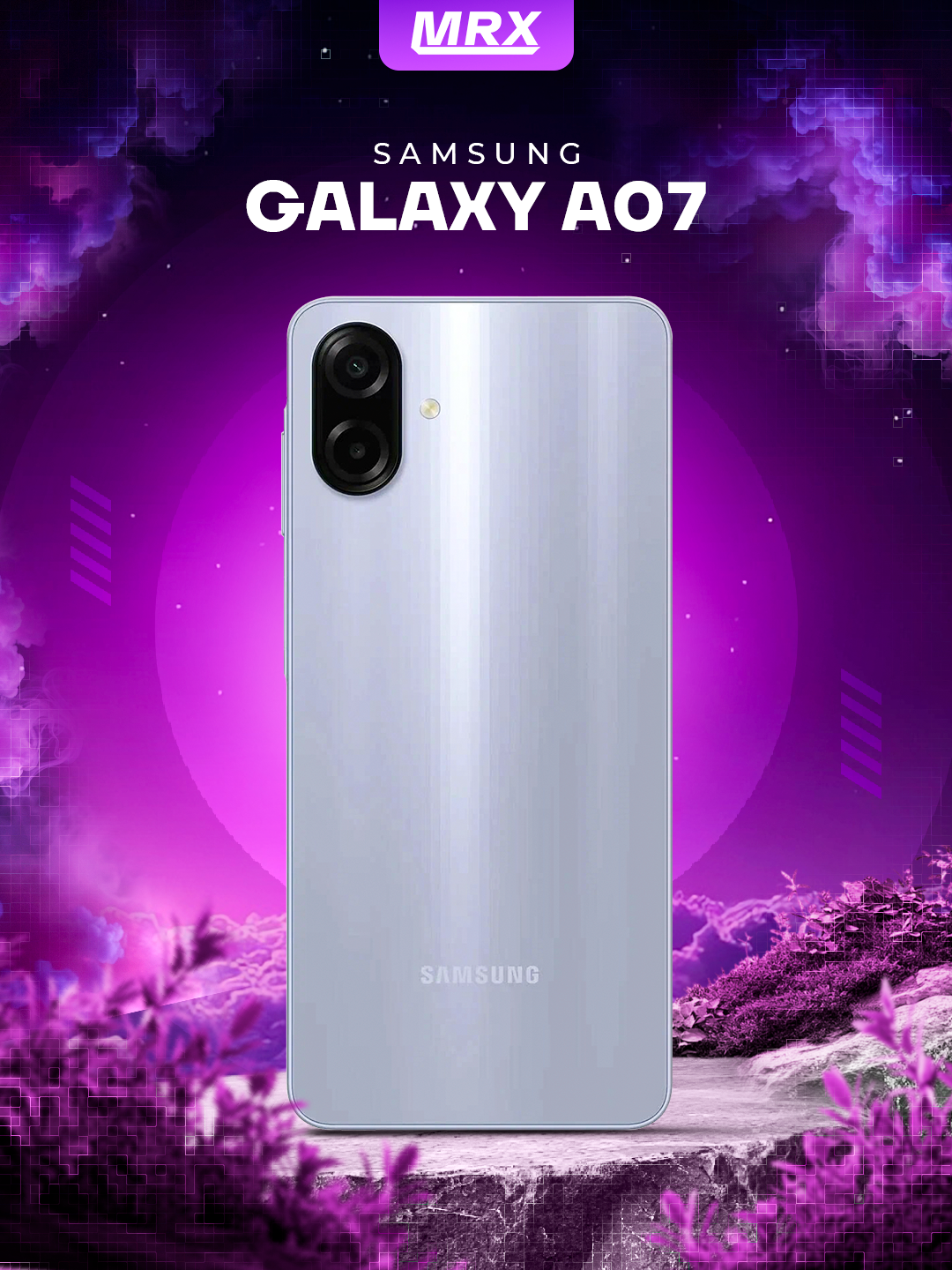 Смартфон Samsung Galaxy A07 6/128ГБ, дисплей PLS, 50МП, аккумулятор 5000мАч violet