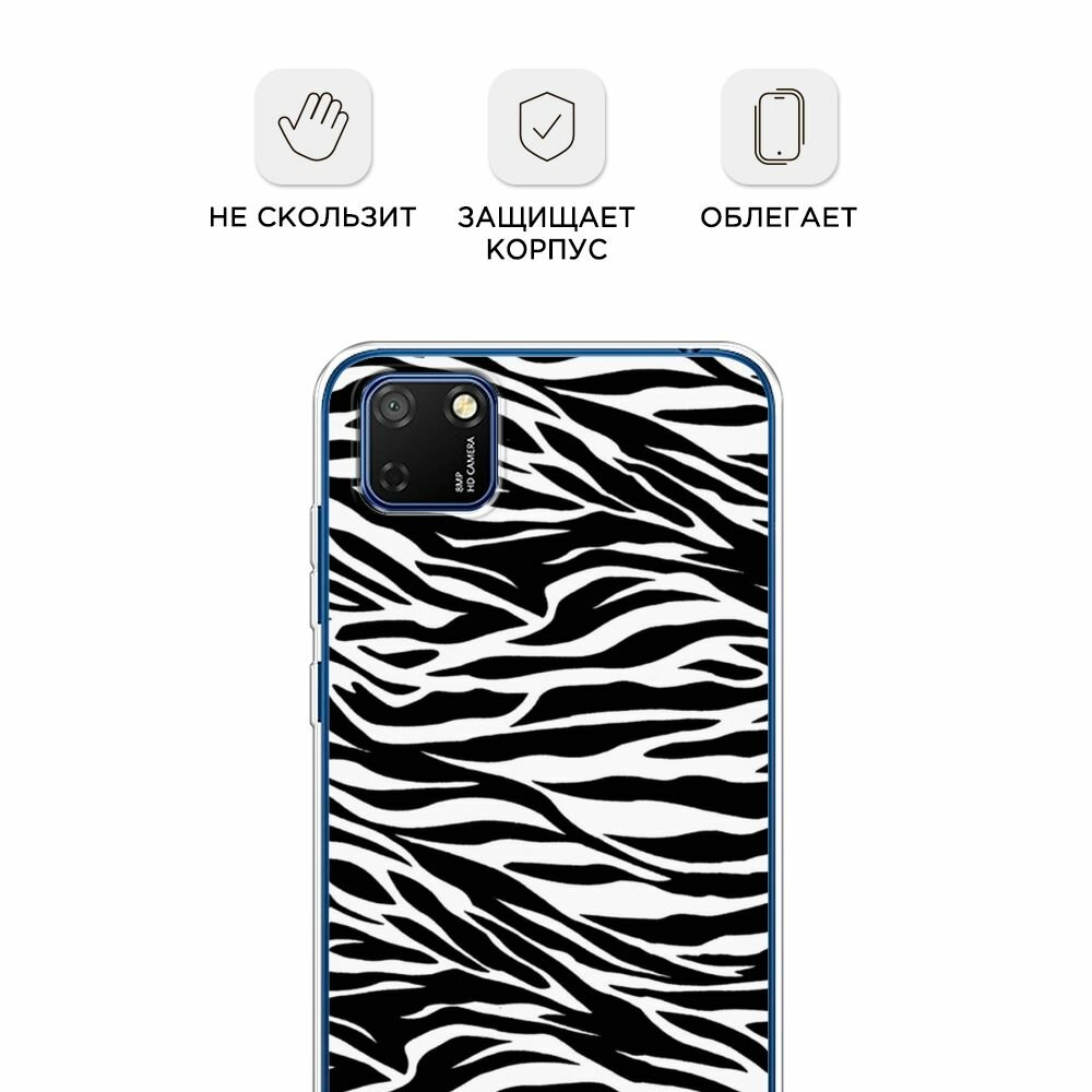 Чехол на Honor 9S/Huawei Y5p / Хонор 9S/Хуавей Y5p с принтом "Принт зебра" — фото 1