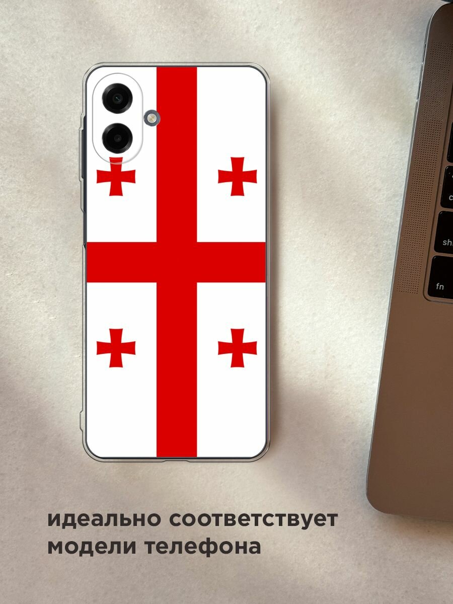 Чехол на Samsung Galaxy A07 / Самсунг А07 с принтом "Флаг Грузии" — фото 1